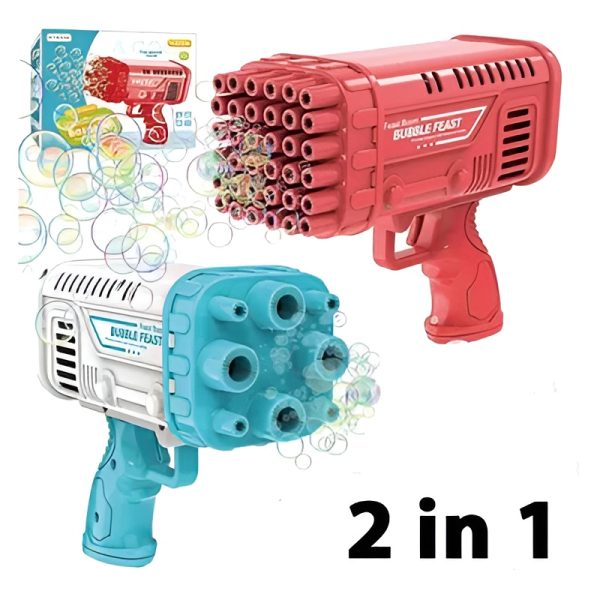 36 / 8 Hole Bazooka Bubble Water Gun | Bazooka Water Bubble Gun Toy For Kids